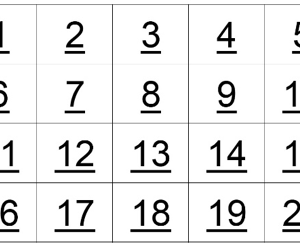 Getalkaartjes 0 t/m 130